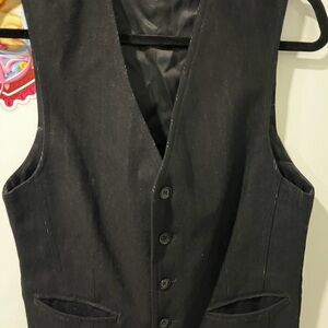 Zara Charcoal Buttoned Vest